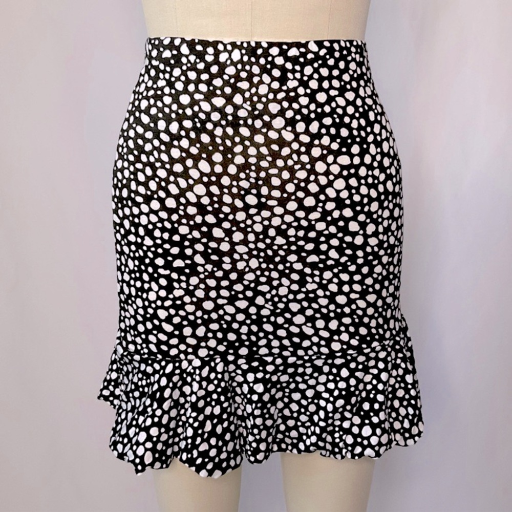 dalmatian printed frill skirt